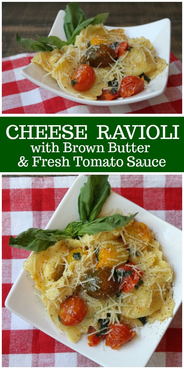 Cheese Ravioli with Brown Butter and Fresh Tomato Sauce  Recipe Girl®