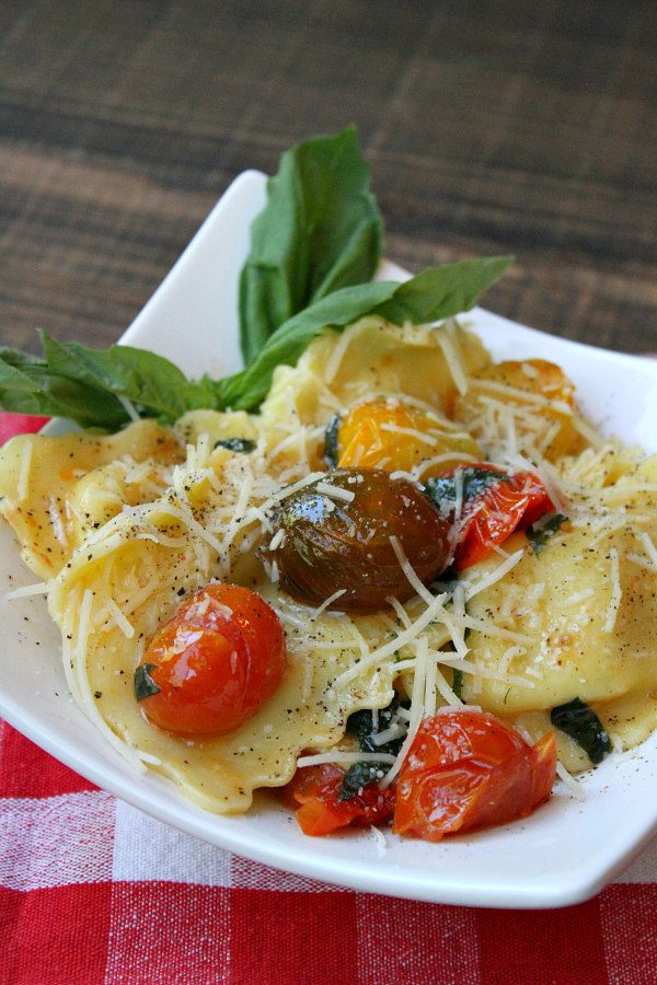 Cheese Ravioli with Brown Butter and Fresh Tomato Sauce - Recipe Girl®