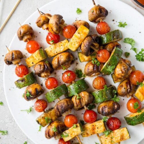 Chipotle Glazed Vegetable Kabobs - Recipe Girl