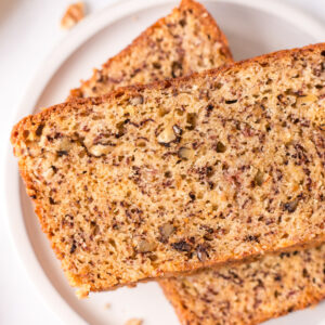 pinterest image for 2 banana bread