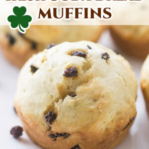 pinterest image for irish soda bread muffins