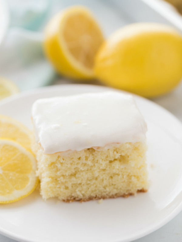 slice of Lemon Sour Cream Cake