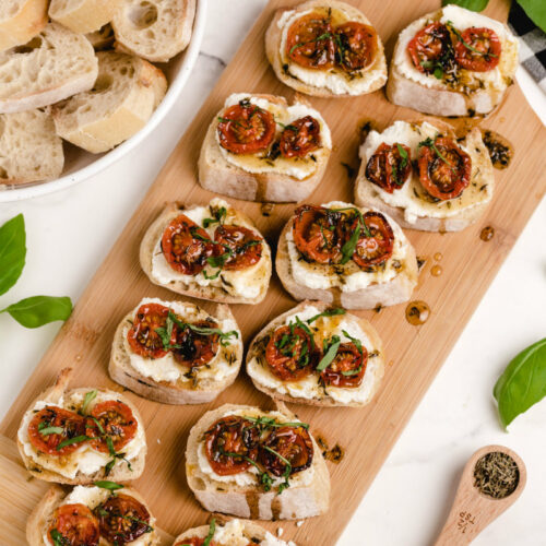 Honey Tomato Bruschetta With Ricotta Recipe Girl