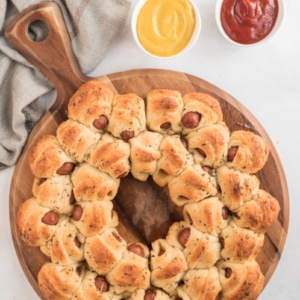 pigs in blanket displayed for eating