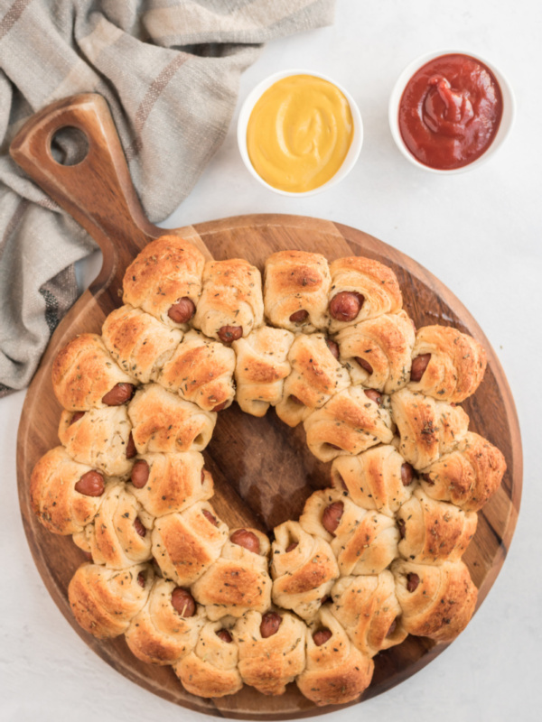 pigs in blanket displayed for eating