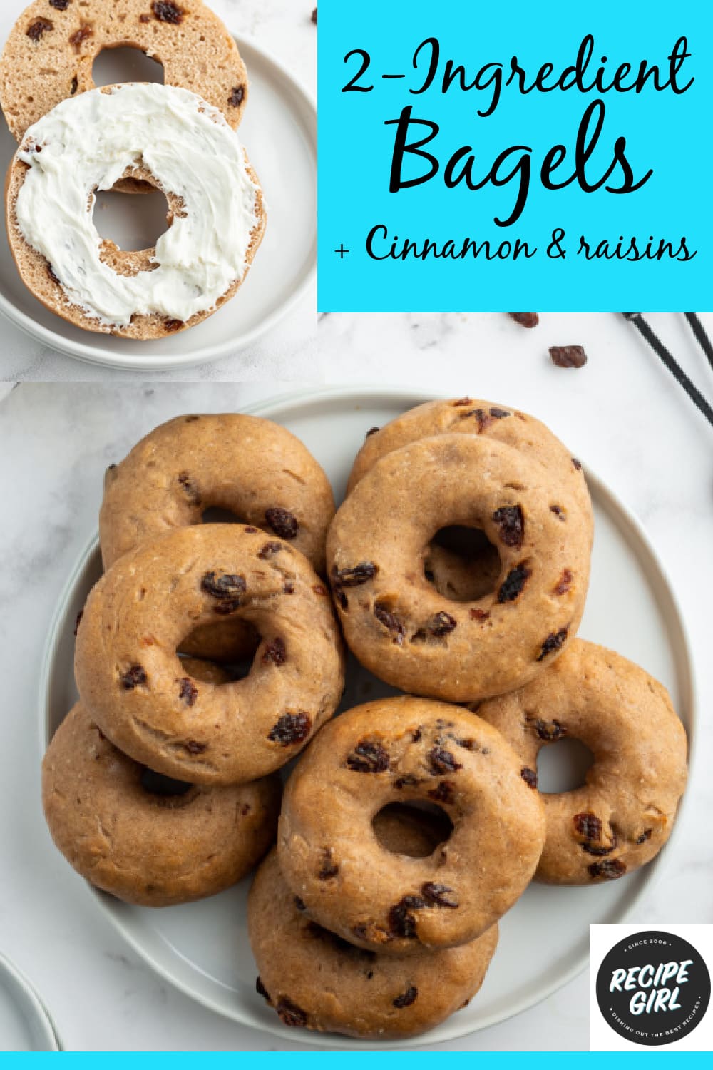 2 Ingredient Cinnamon Raisin Bagels - Recipe Girl®