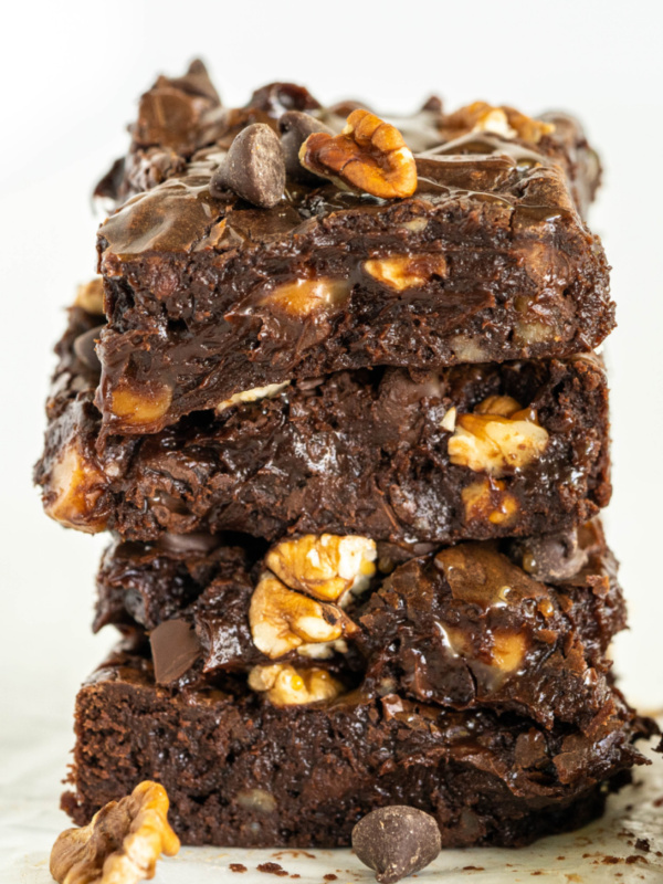 stack of turtle brownies