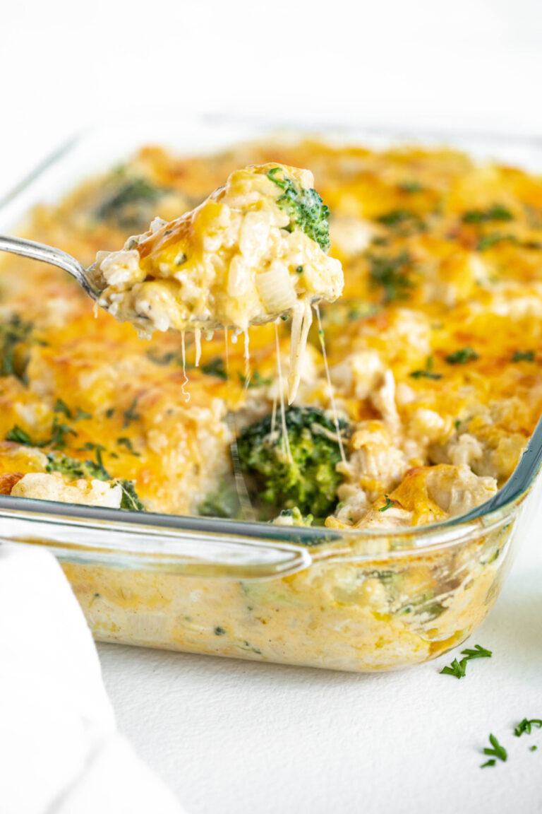 Cheesy Chicken and Broccoli Rice Casserole - Recipe Girl®