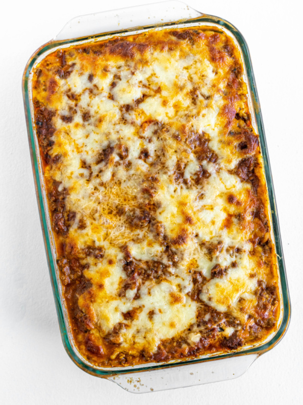 pan of lasagna