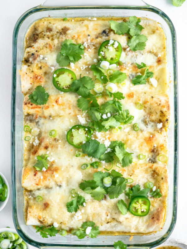 salsa verde chicken enchiladas