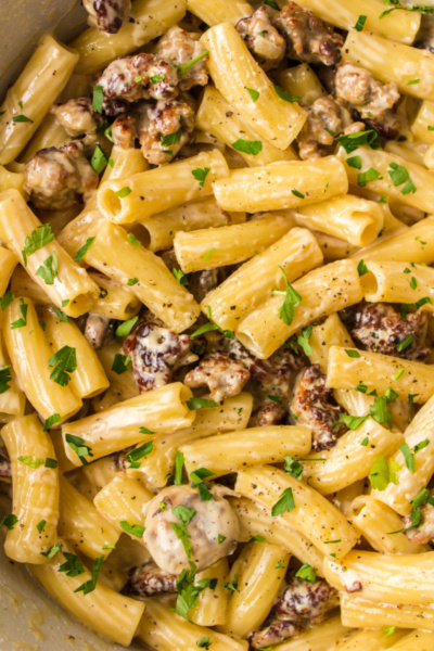 Creamy Sausage Mushroom Pasta - Recipe Girl