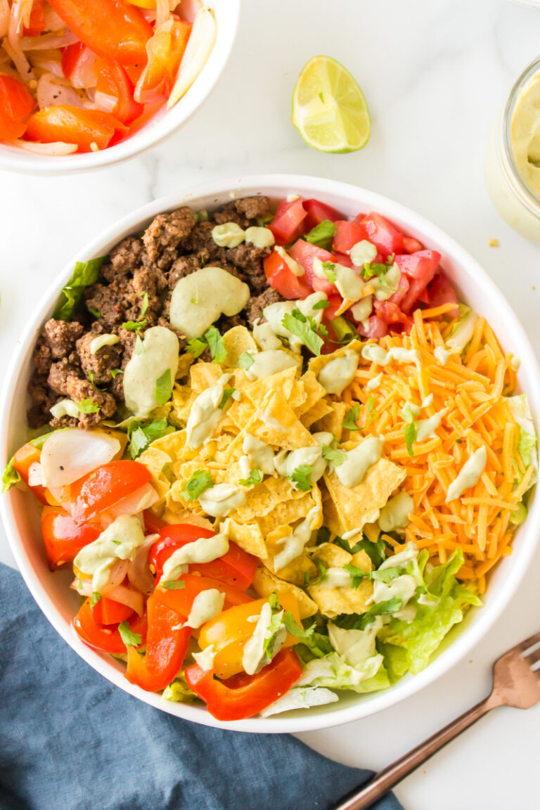 Ground Beef Fajita Taco Salad - Recipe Girl®