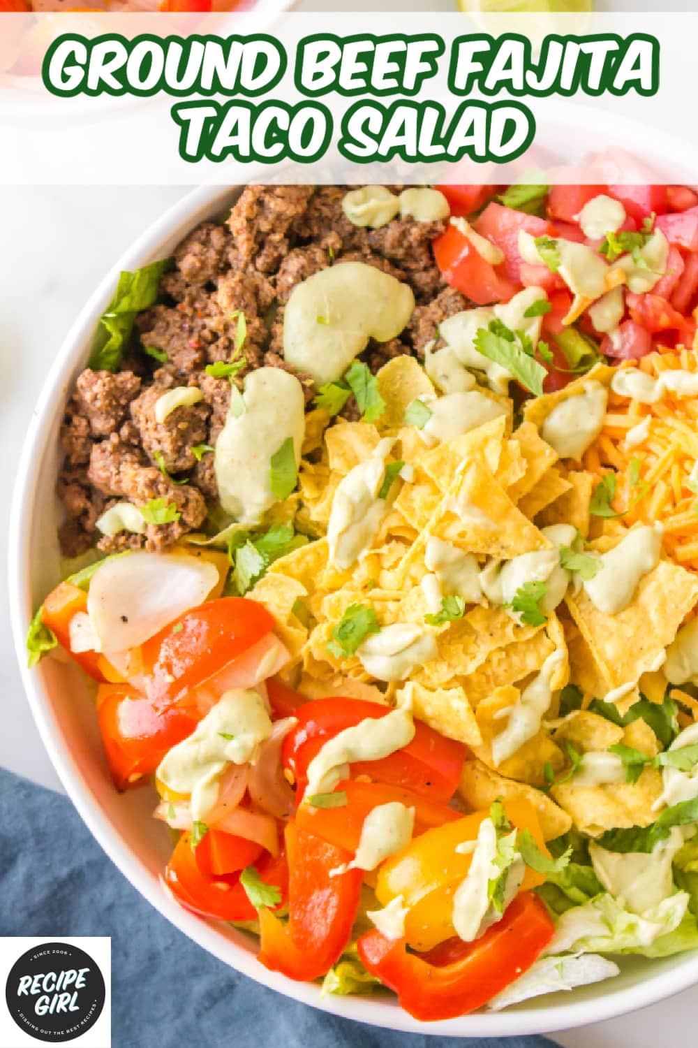 Ground Beef Fajita Taco Salad Recipe Girl®