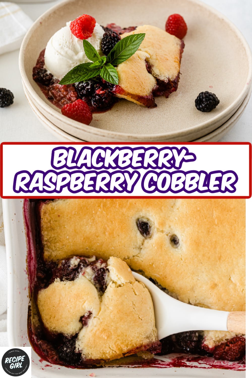 Blackberry Raspberry Cobbler - Recipe Girl®