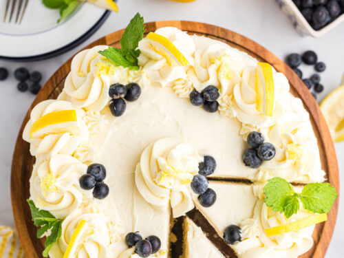 Double Blueberry Lemon Cheesecake - Blue Bowl