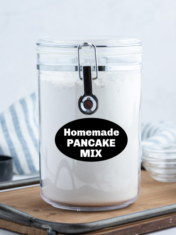 jar of homemade pancake mix