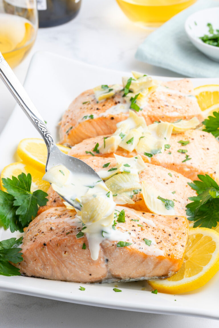 Air Fryer Salmon with Chardonnay Butter Sauce - Recipe Girl®