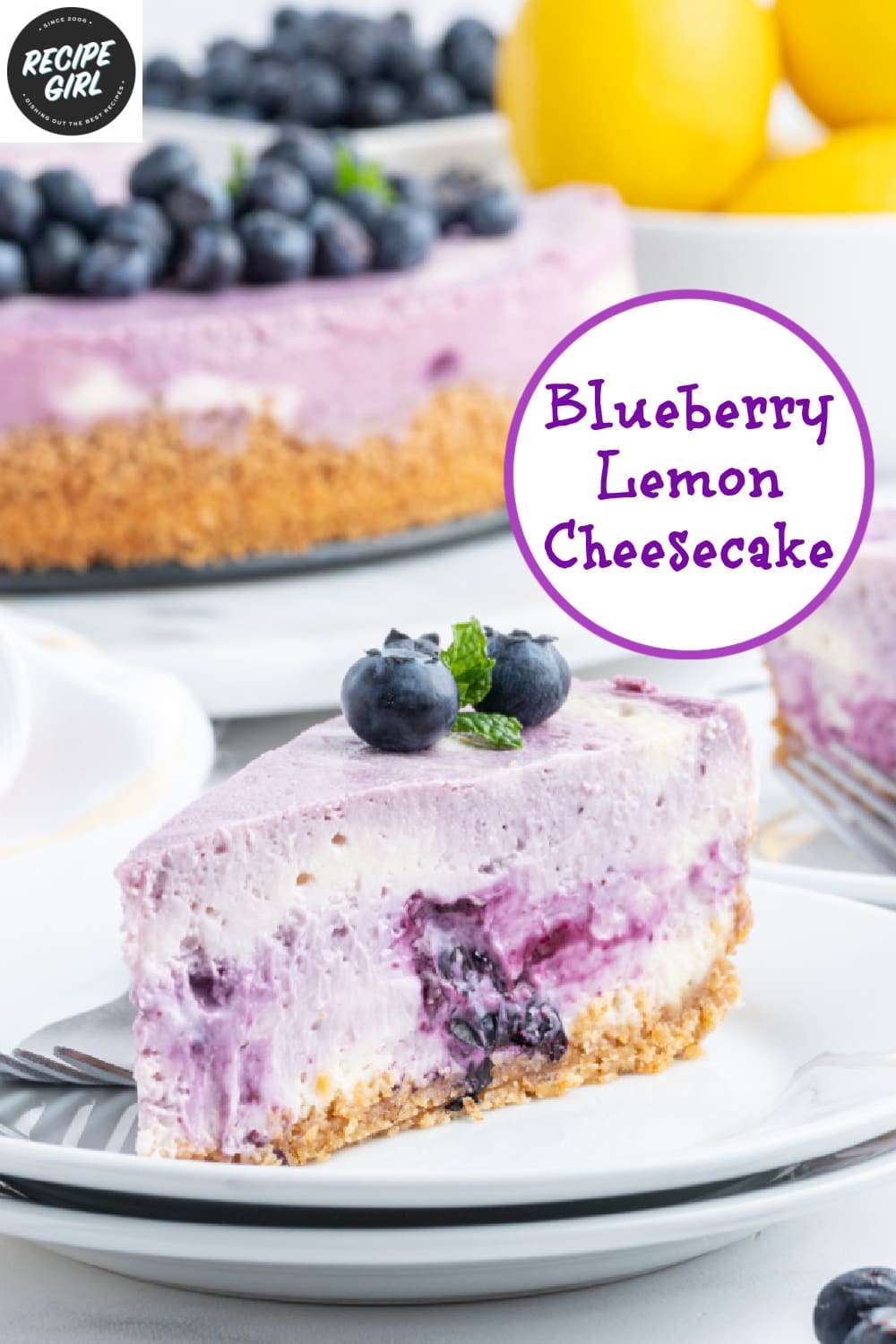 Blueberry Lemon Cheesecake Recipe Girl