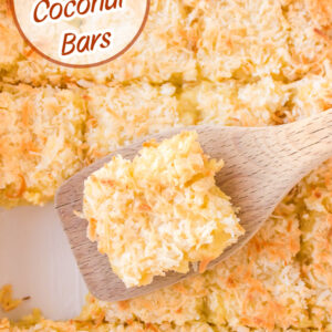 pinterest image for almond coconut bars