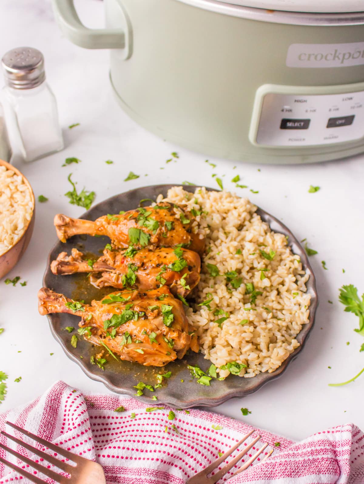 coconut chicken drumsticks serving on plate