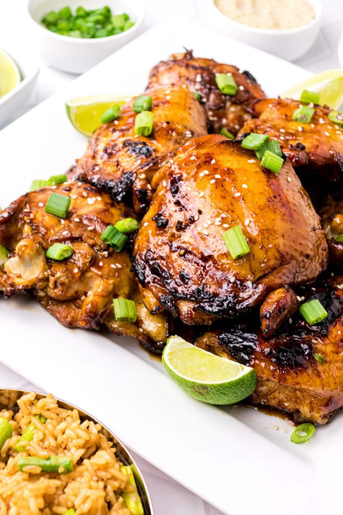 asian barbecue chicken on plate