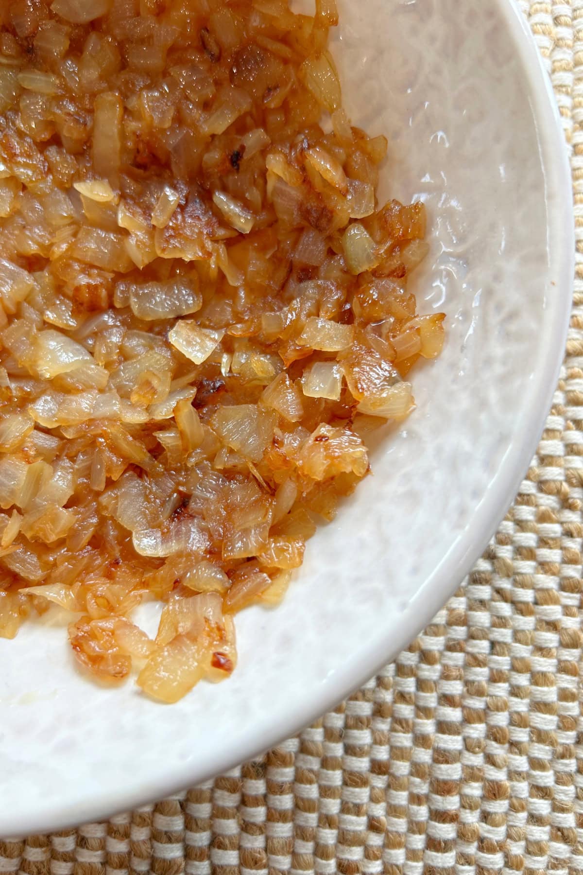 bowl of caramelized onions