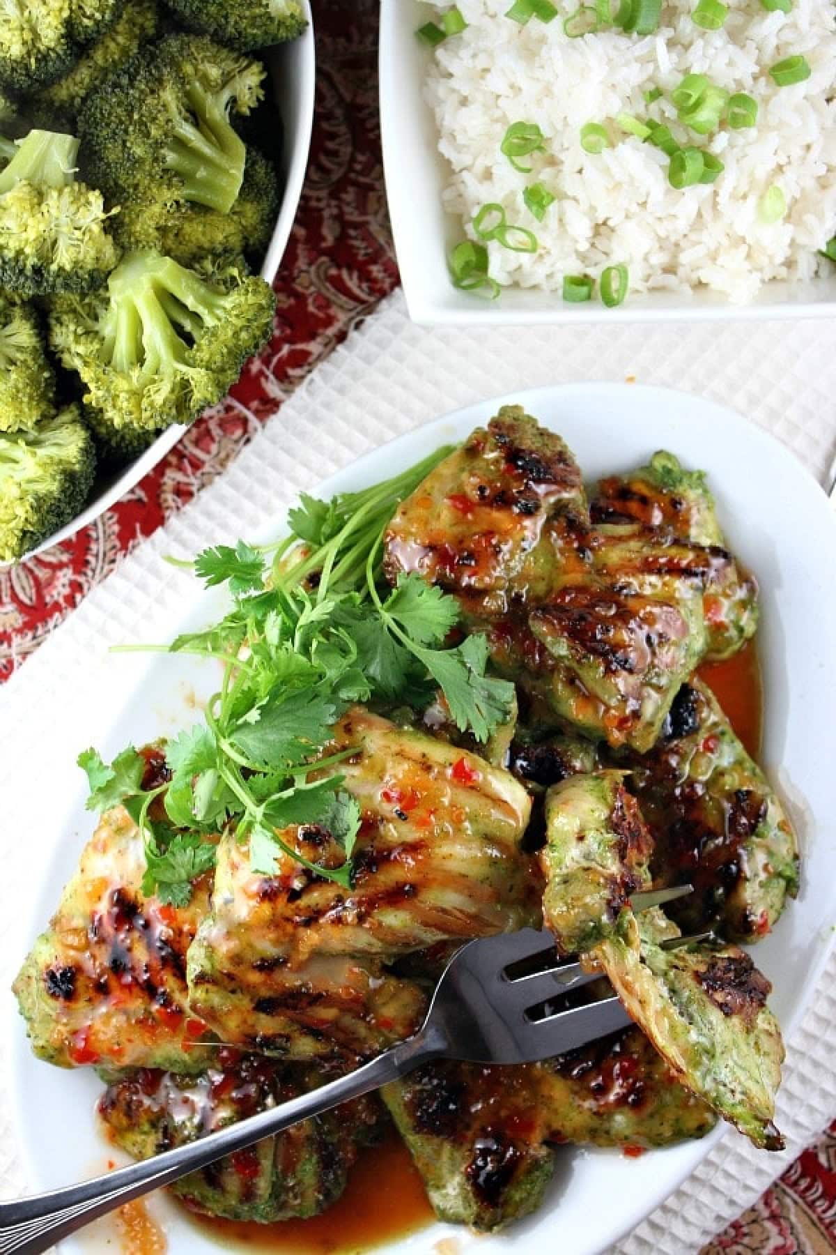cilantro chicken on plate