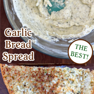 pinterest image for garlic bread spread