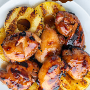 pinterest image for grilled huli huli chicken