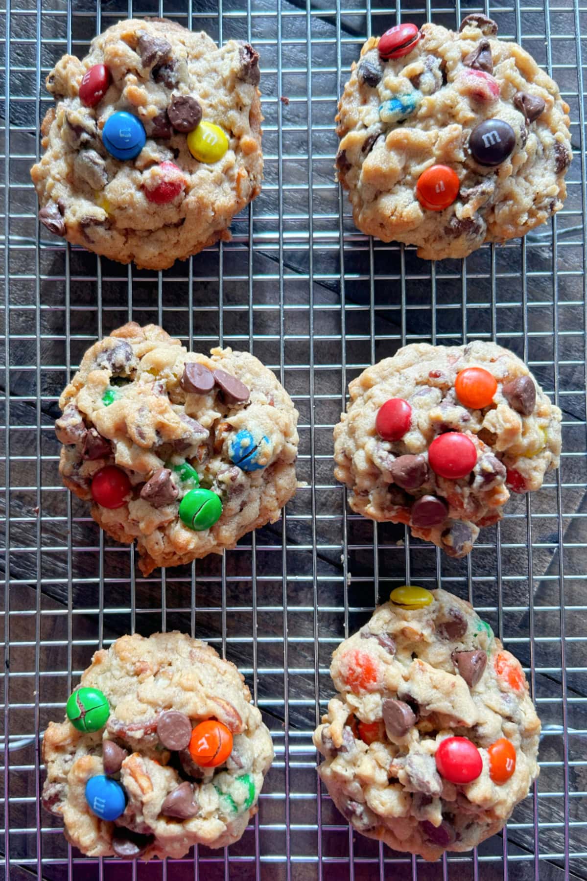 happy trails cookies on cooling rack