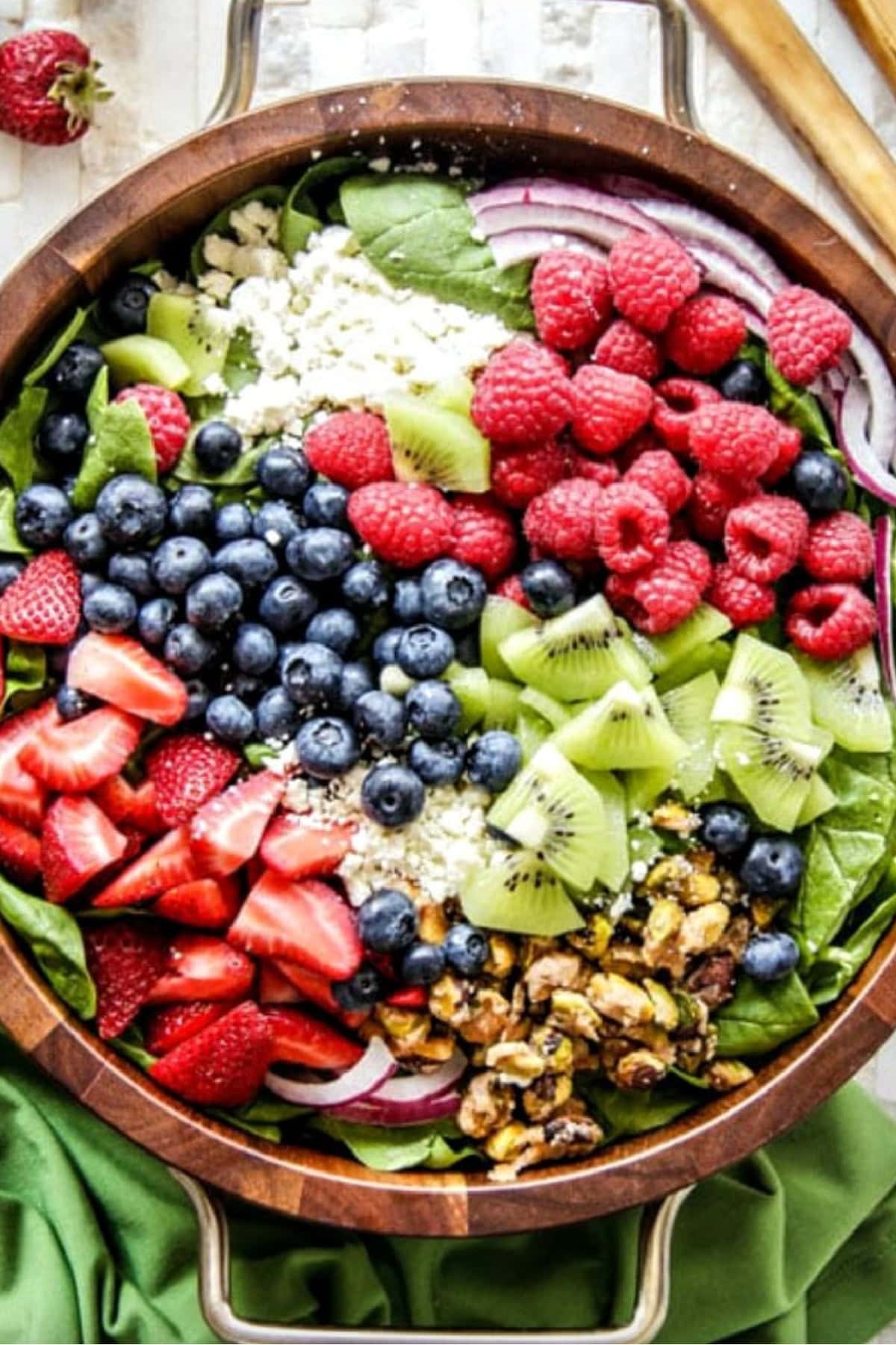 kiwi berry salad in a bowl