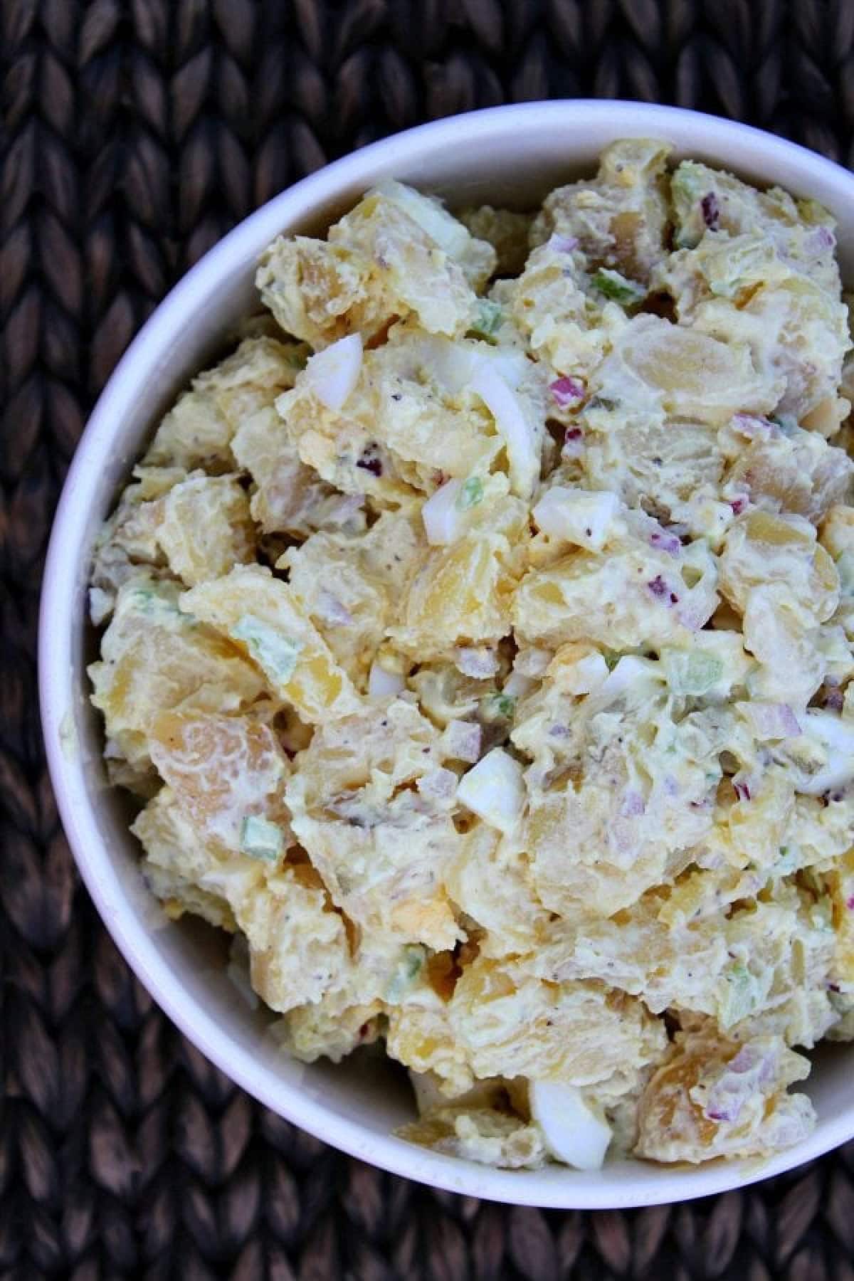 all american potato salad in bowl