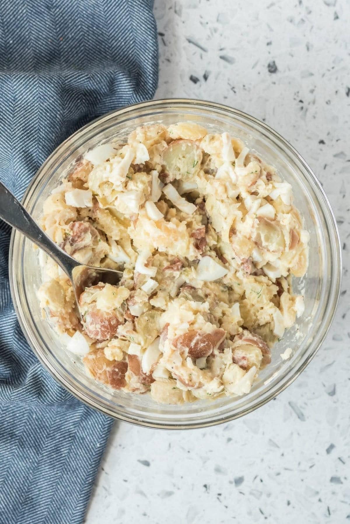 bowl of california potato salad