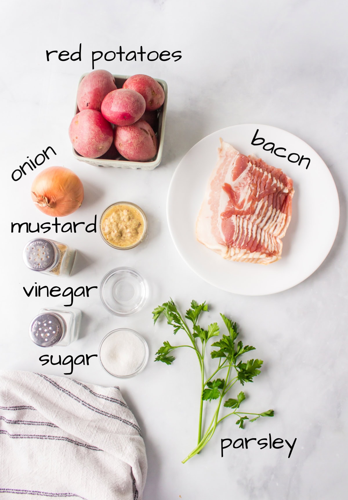 ingredients for making german potato salad