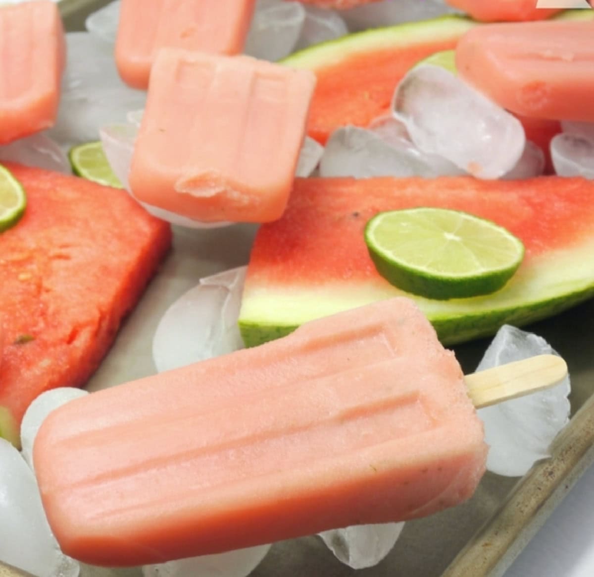 watermelon coconut lime popsicles o ice