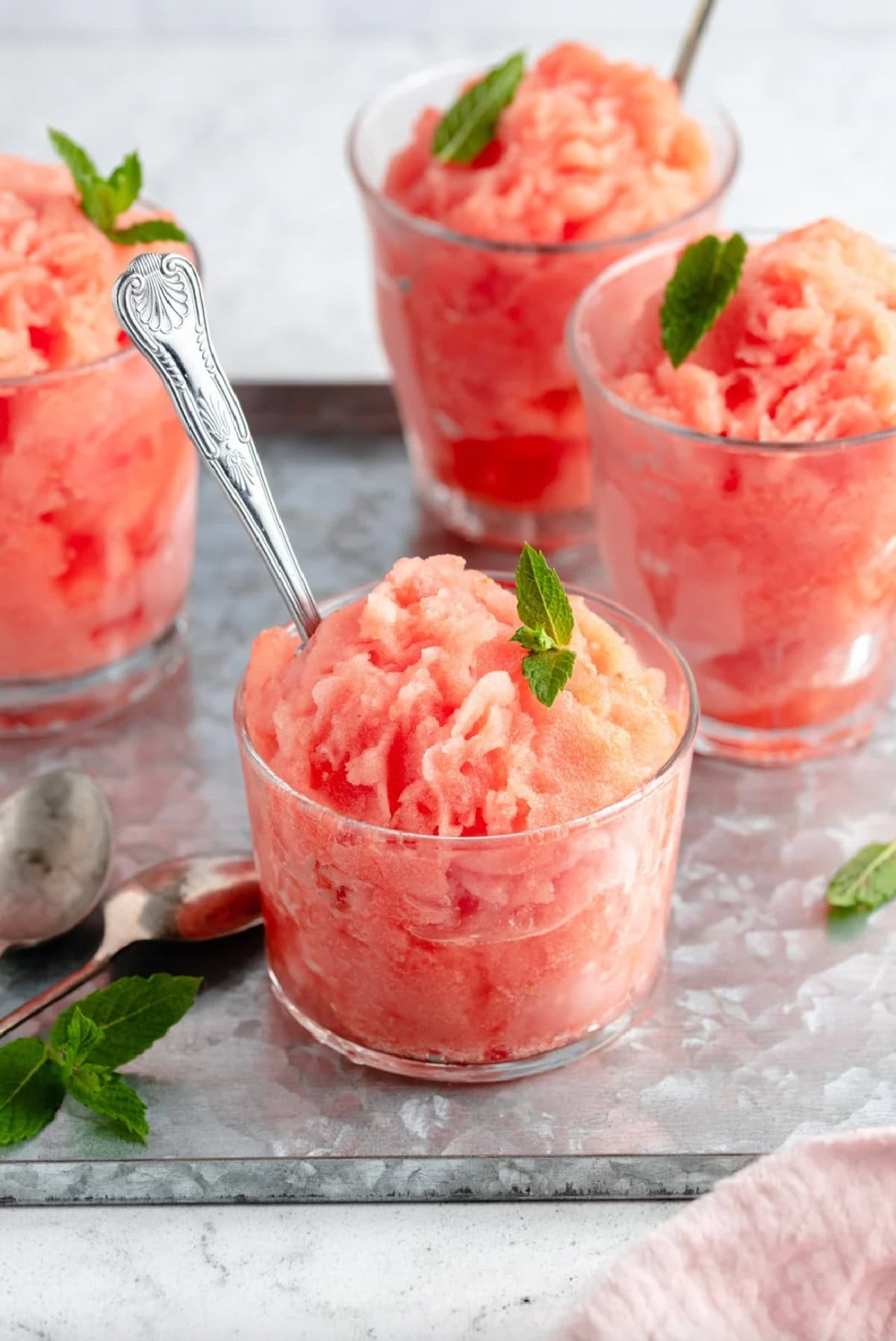 glasses of watermelon frose