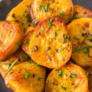 melting potatoes in a bowl