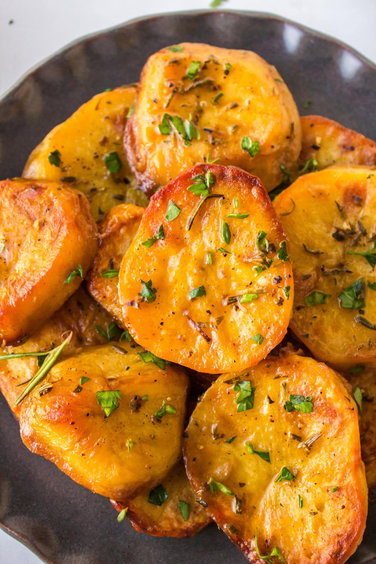 melting potatoes in a bowl