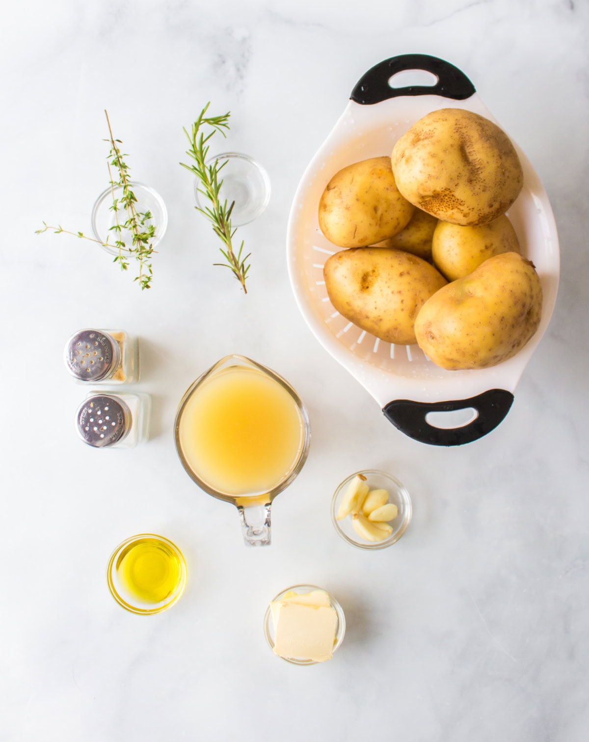 ingredients needed for making melting potatoes