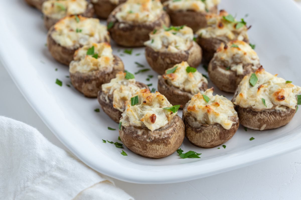 Artichoke Stuffed Mushrooms