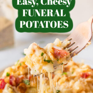 pinterest image for easy funeral potatoes