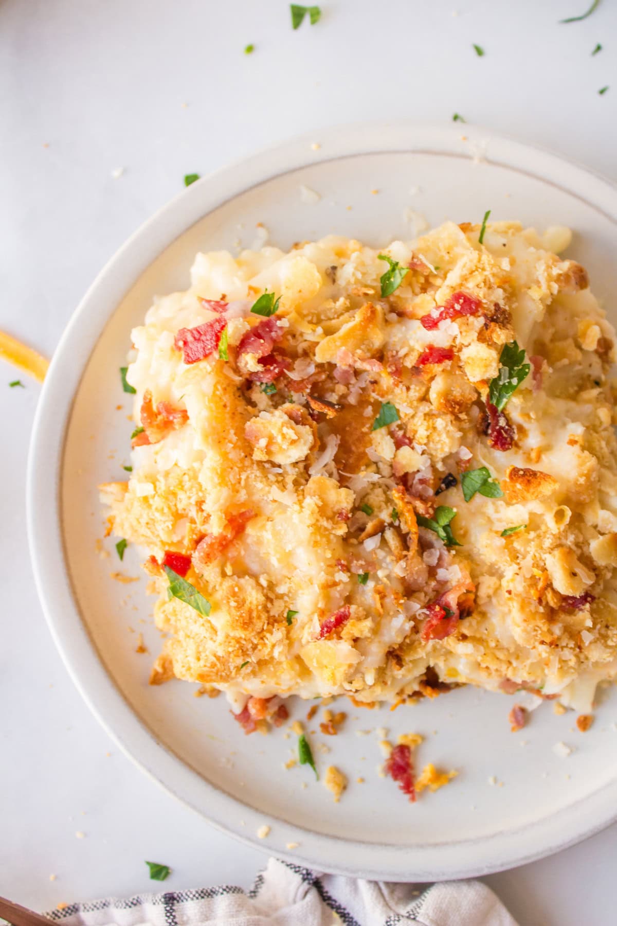 plate of easy funeral potatoes