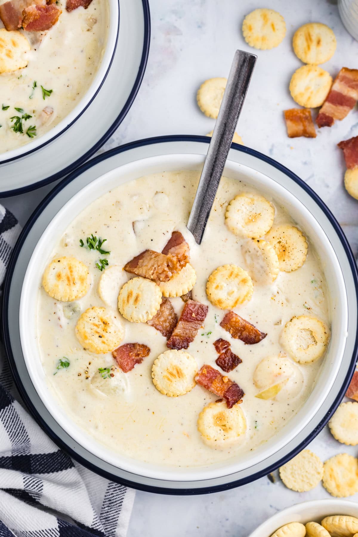 bowl of new england clam chowder