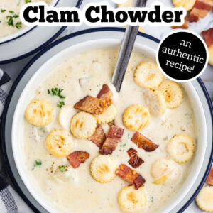 pinterest image for new england clam chowder