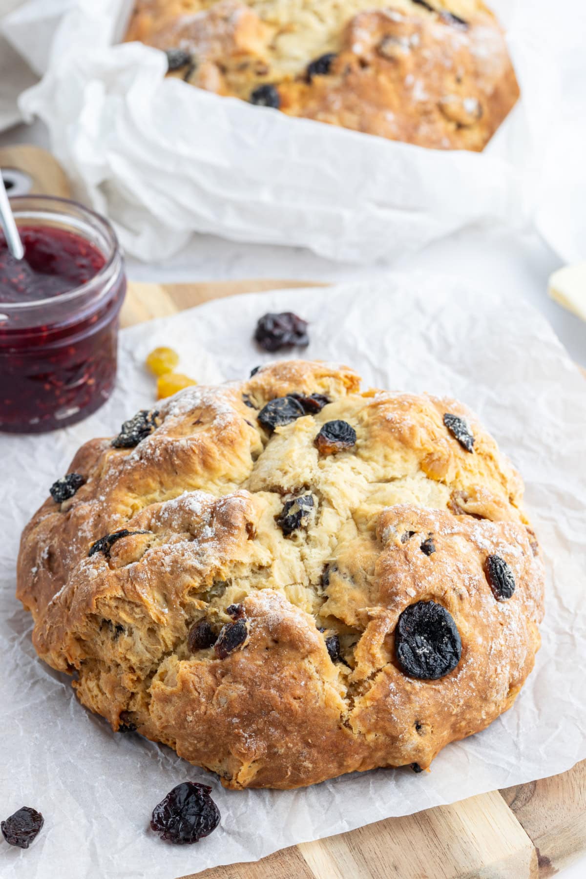 loaf of sweet irish soda bread