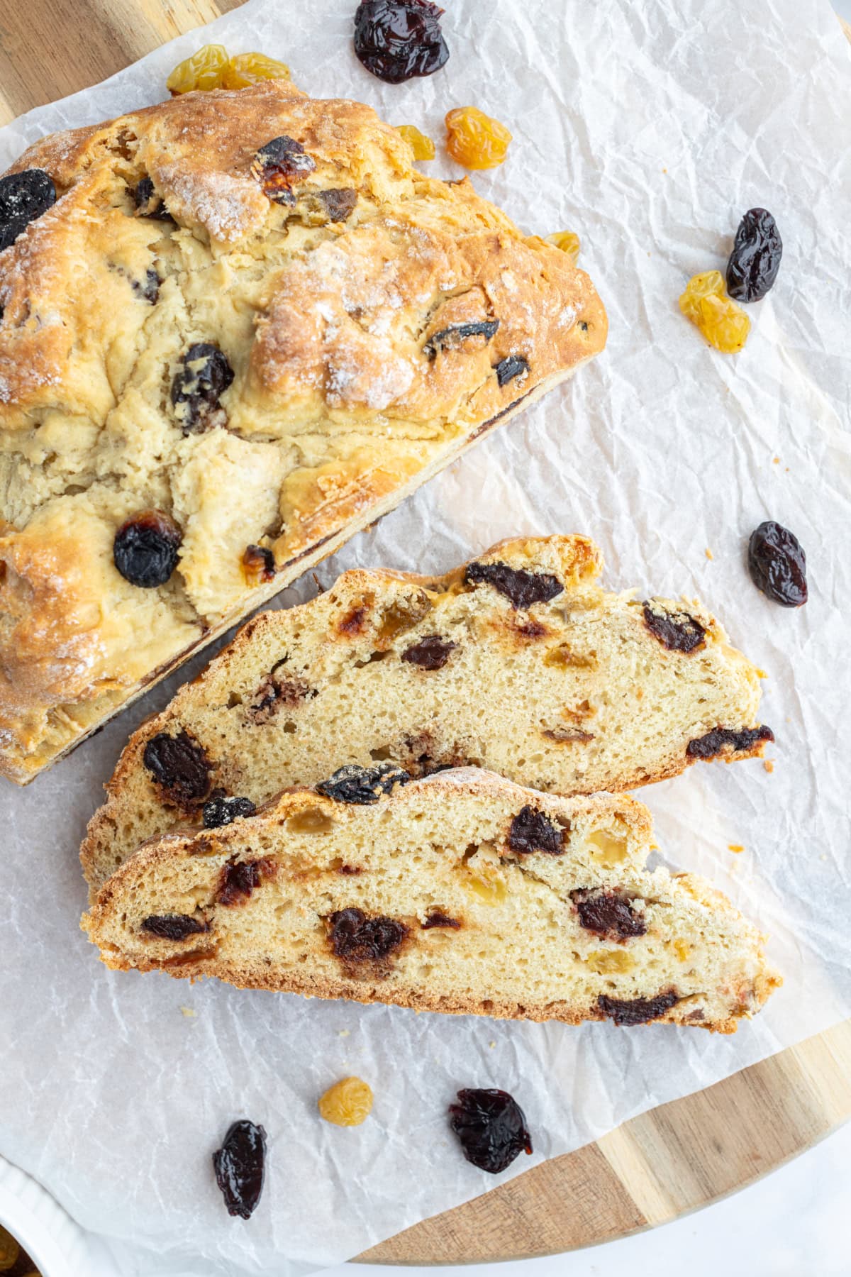 sweet irish soda bread sliced