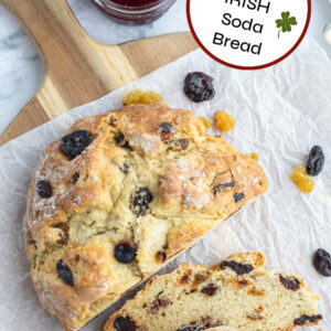 pinterest image for sweet irish soda bread